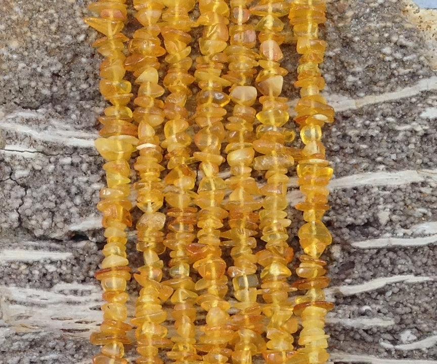 Gelber Bernstein, 3-5mm Splitter