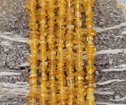 Gelber Bernstein, 3-5mm Splitter