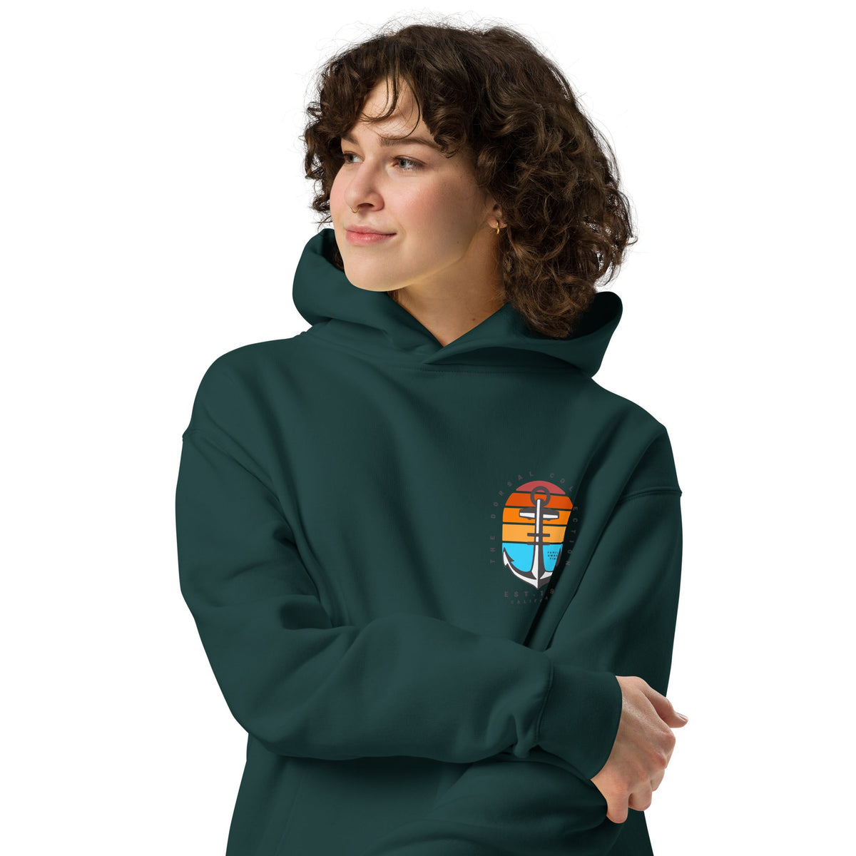 DORSAL Anker voraus Kein Verblassen Kapuzenpullover